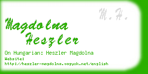 magdolna heszler business card